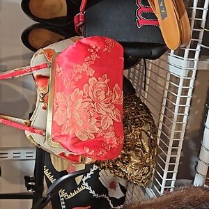 Marco Avane Satin Evening Bag with Rhinestones